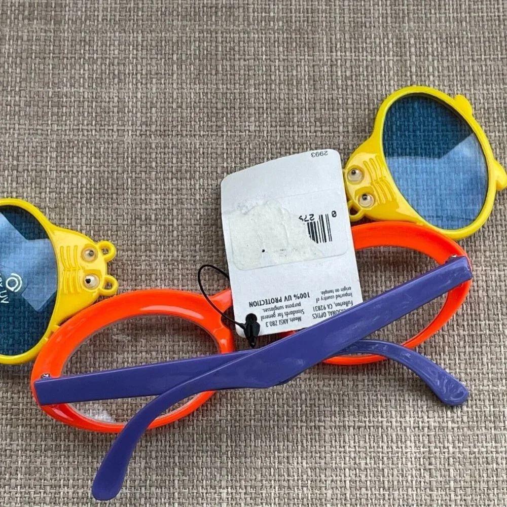 Kids Sunglasses Fun Eye Wear Max UV Protection Shades Multi Color under age 8